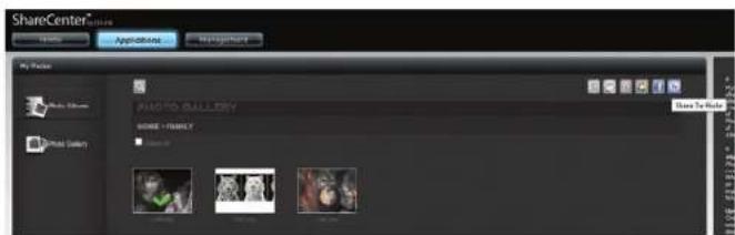 ShareCenter® Applications Management My Picture PHOTO GALLERY HOME - FAMILY Share Top Right Photo Gallery