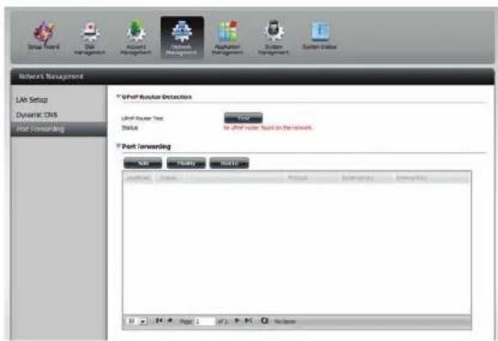 Start Forward LAN Setup Dynamic CNS Port Forwarding Yr Off-Ruster Detection Limit Ruster Test Status Port Forwarding Start Turnkey Start Start End End Start Forwarding Start End
