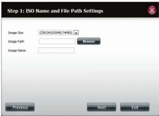 D-LINK DNS-327L - Configurer le nom ISO et le chemin d'accès au fichier - 3