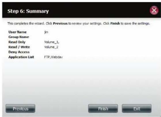 D-LINK DNS-327L - Création d'un seul utilisateur - 10