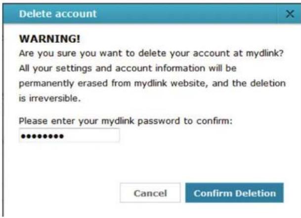 D-LINK DNS-327L - Suppression d'un compte mydlink - 3