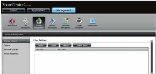 D-LINK DNS-327L - Création d'un seul utilisateur - 1