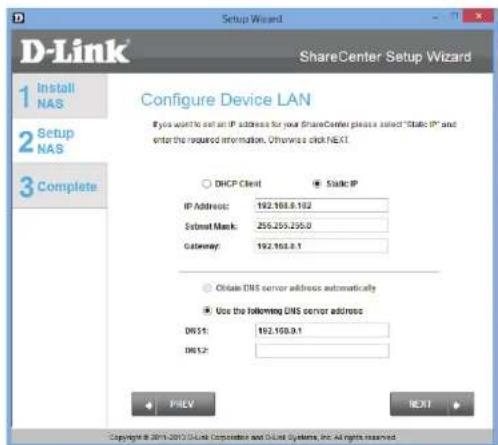 D-LINK DNS-327L - Configuration du réseau - 1