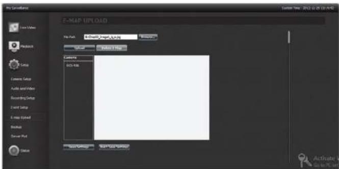 File Surveillance E-MAP UPLOAD File Path: 0x3642 Project_1.jpg Browse View Before X Map Capture 3.0x3642 Save... New... Active Go to X-9