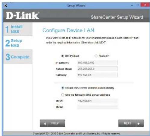 D-LINK DNS-327L - Configuration du réseau - 2