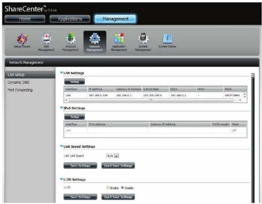 D-LINK DNS-327L - Gestion du réseau Configuration du réseau local - 1