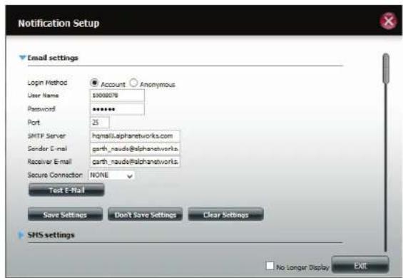 D-LINK DNS-327L - My Surveillance - Configuration - Configuration d'événement - 4