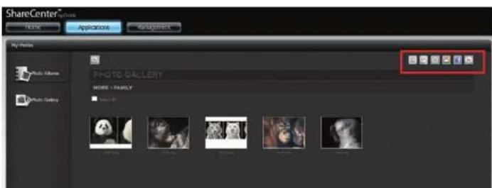 ShareCenter® HOME Applications Management My Photo PHOTO GALLERY HOME - FAMILY Photo Gallery