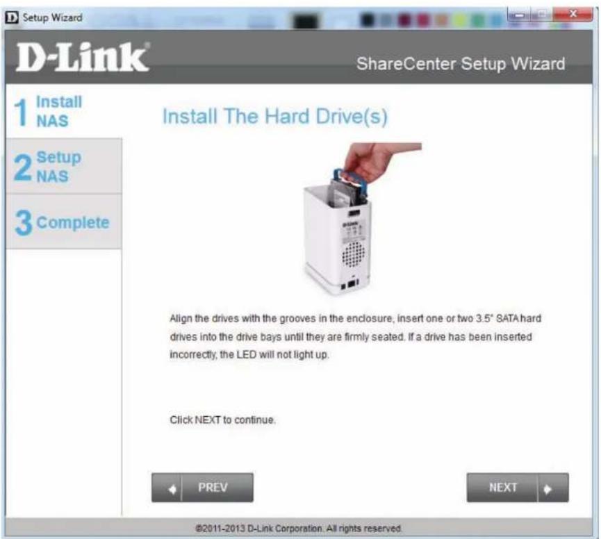 D-LINK DNS-327L - Installation des disques durs - 3