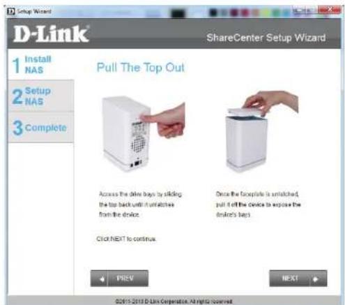 D-LINK DNS-327L - Installation des disques durs - 1