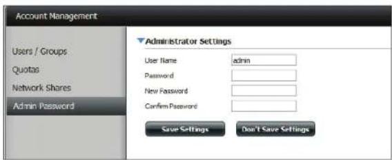 D-LINK DNS-327L - Mot de passe d'administration - 1