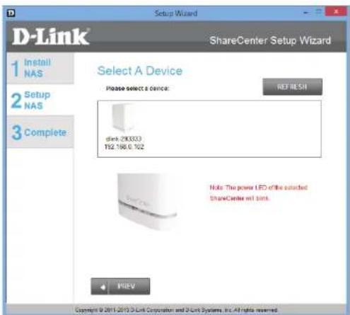D-LINK DNS-327L - Alimentation et sélection du périphérique - 2