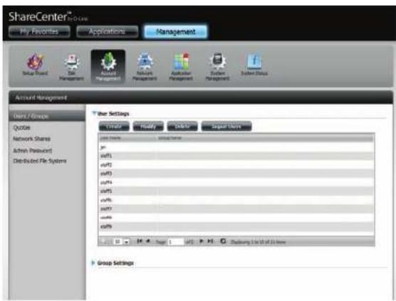 D-LINK DNS-327L - Création d'utilisateurs multiples - 8