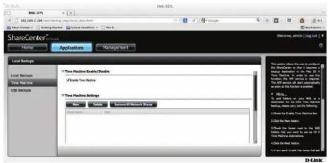 D-LINK DNS-327L - Time Machine - 1