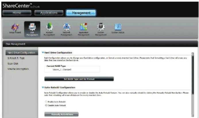 D-LINK DNS-327L - Configuration du disque dur - 1