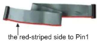 the red-striped side to Pin1