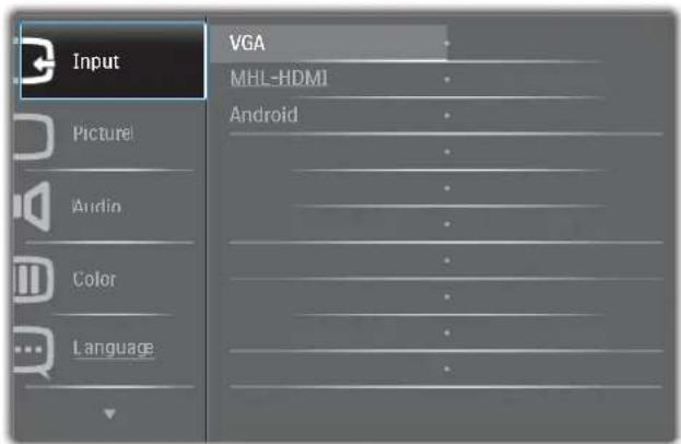 Input VGA MHL-HDMI Android Picture Audio Color Language