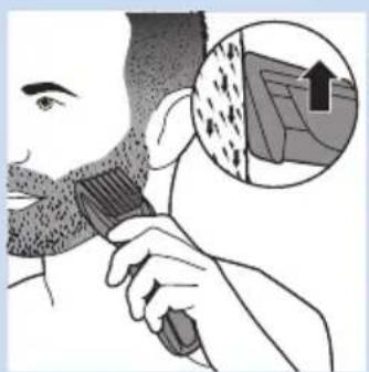Illustration of a person applying a toothbrush to their face, with an inset showing the tooth being brushed (no text or symbols present)