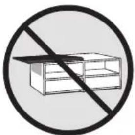 Prohibition sign showing a box with a roof and diagonal line, indicating no prohibition or exclusion.