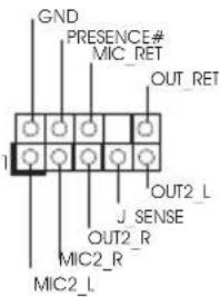 GND PRESENCE# MIC_RET OUT_RET J_SENSE OUT2_R MIC2_R MIC2_L