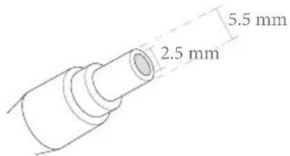 5.5 mm 2.5 mm