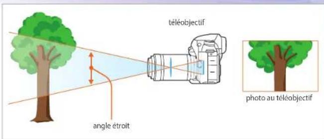 téléobjectif angle étroit photo au téléobjectif