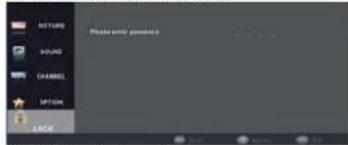 NOTURE SOUND CHANNEL OPTION LOCK Please enter password