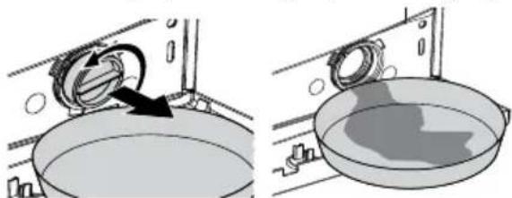 BEKO WMB 61043 PTLA - Spuszczanie pozostałej wody i czyszczenie filtra pompy - 6