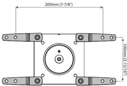 200mm (7-7/8") 100mm (3-15/16")