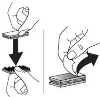 Diagram illustrating the process of inserting a microchip into a substrate, with Chinese text labels.