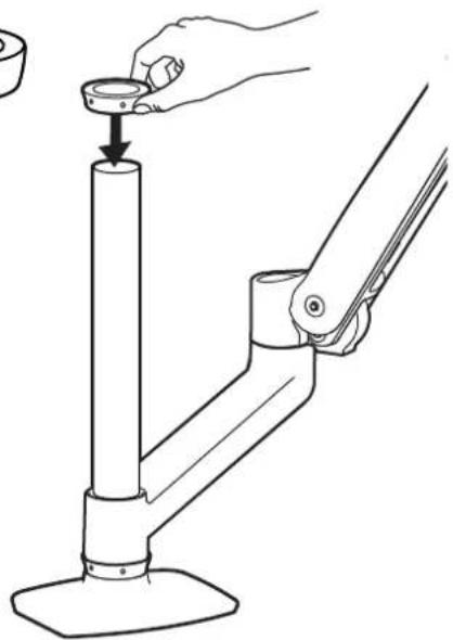 Ergotron WorkFit 45-405-026 - Mount extension and arm to pole. - 2