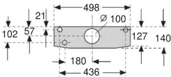 498 21 102 57 Ø 100 127 140 180 436