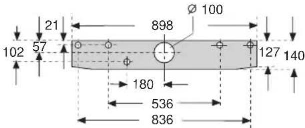 21 102 57 898 Ø 100 127 140 180 536 836