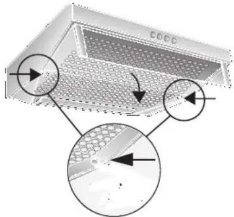 Diagram of a perforated metal tray with circular arrows indicating flow or movement, showing internal structure and surface texture (no text or symbols)