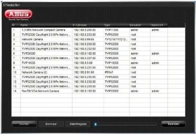 IP/installer Security Tech Camera ID Name IP-Adressor Type Benutzer Passwort 1 1.3 MPx Network Compact Camera 192.168.0.205:80 TV/P11500 admin admin 2 TV/P52500 Day/Night 2.0 MPx Netwo... 192.168.0.233:80 TV/P52500 root 3 Network Camera 192.168.0.99:80 TV/T210/TV/T212... root 4 TV/P52500 Day/Night 2.0 MPx Netwo... 192.168.0.238:80 TV/P52500 root 5 TV/P52500 Day/Night 2.0 MPx Netwo... 192.168.0.232:80 TV/P52500 root 6 TV/P20500 192.168.0.182:80 TV/P20500 admin admin 7 TV/P52500 Day/Night 2.0 MPx Netwo... 192.168.0.237:80 TV/P52500 root 8 TV/P10550 192.168.0.5:80 TV/P10550 admin admin 9 TV/P52500 Day/Night 2.0 MPx Netwo... 192.168.0.231:80 TV/P52500 root 10 Network Camera (Z) 192.168.0.91:80 IP01x7 root 11 TV/P52500 Day/Night 2.0 MPx Netwo... 192.168.0.235:80 TV/P52500 root 12 TV/P52500 Day/Night 2.0 MPx Netwo... 192.168.0.230:80 TV/P52500 root 13 TV/P52500 Day/Night 2.0 MPx Netwo... 192.168.0.234:80 TV/P52500 root 14 Pan/Tit VGA Network Camera 192.168.0.193:80 TV/P20500 admin admin Suchen Browser Date/magate Beenden