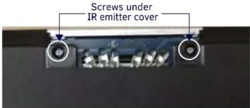 Screws under IR emitter cover