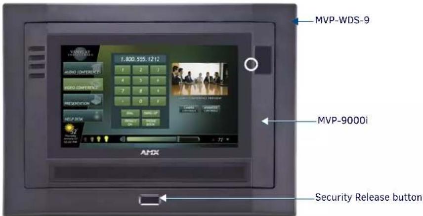 MVP-WDS-9 1.800.555.1212 AUDIO CONFERENCE 1 2 3 4 5 6 MRSO CONFERENCE 7 8 9 FREE SOLUTION 0 1 HELP DATA 52 MOVING ON HOLD UP HOLD DOWN MVP-9000i Security Release button