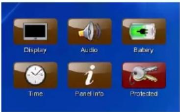 Display Audio Battery Time Panel Info Protected