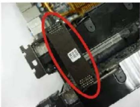 Close-up of a mechanical component with a red circular annotation highlighting a specific part (no visible text or symbols)
