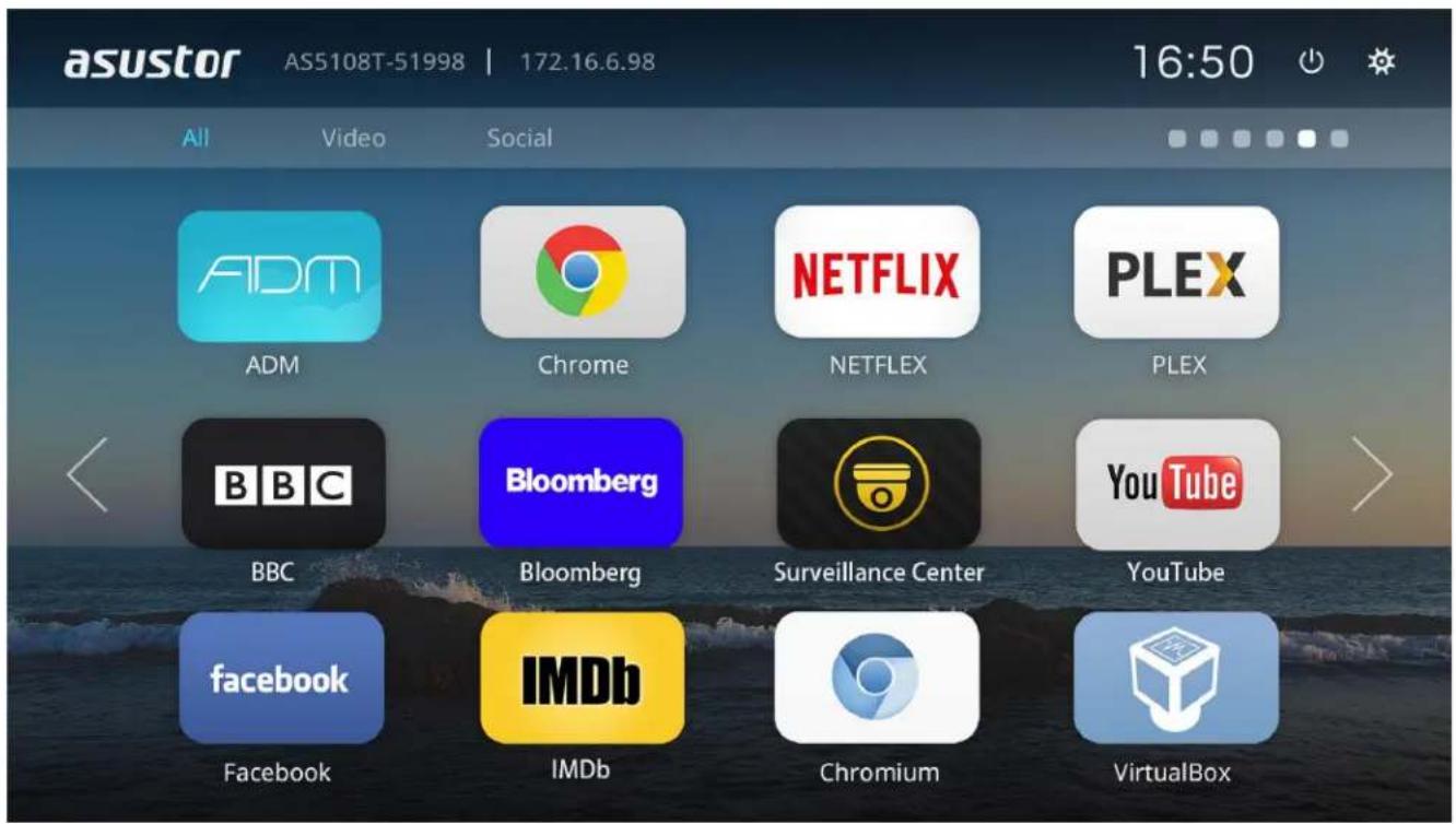 asustor AS5108T-51998 | 172.16.6.98 16:50 All Video Social ADM Chrome NETFLIX PLEX BBC Bloomberg Surveillance Center YouTube facebook IMDb Chromium VirtualBox