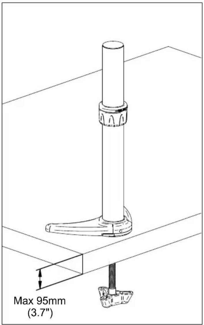 Max 95mm (3.7")