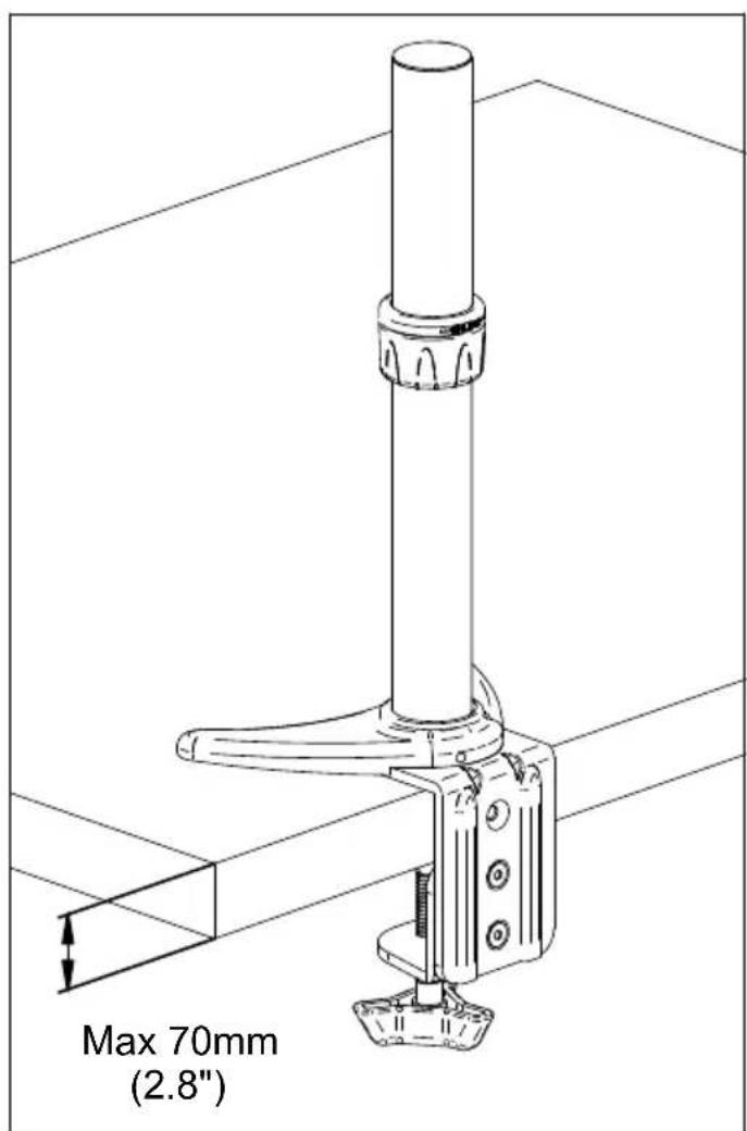 Max 70mm (2.8")