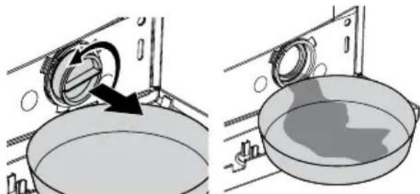 BEKO WMB 51211 F - Odčerpání zbytkové vody a čištění filtru čerpadla - 3