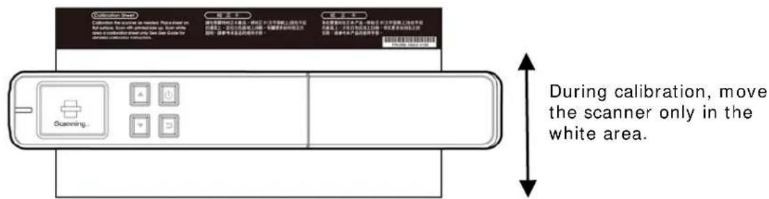 Calibration Start Calibration is required. Please start on first station, then to check up the system. For all and I can be completed. If you need to check up the system. If you need to check up the system. Scanning... During calibration, move the scanner only in the white area.