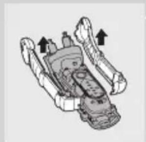 Diagram of a vehicle's internal components with directional arrows indicating movement (no text or labels)