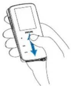 Hand-drawn illustration of a hand holding a mobile phone with a screen displaying 'PPTC' and a blue directional arrow indicating movement.