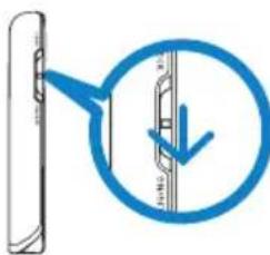 Diagram showing a device with a blue arrow pointing to a vertical line segment labeled '15000' and a circle containing the number 24.
