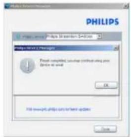 PHILIPS Please click the image file at 10:30 AM Please check up a version of the image file. OK Cancel All previous images can be found upon