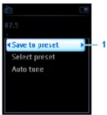 87.5 Save to preset Select preset Auto tune