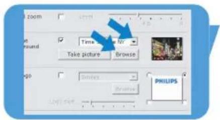 Zoom Level Time Take picture Browse Time Take picture Browse PHILIPS